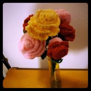 Crochet Rose's and Carnations